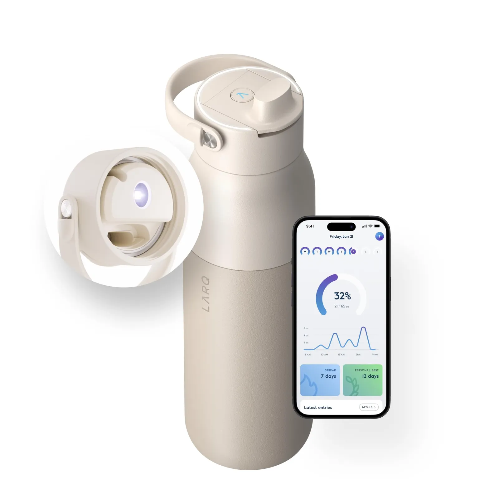 Botella LARQ vs HidrateSpark Pro